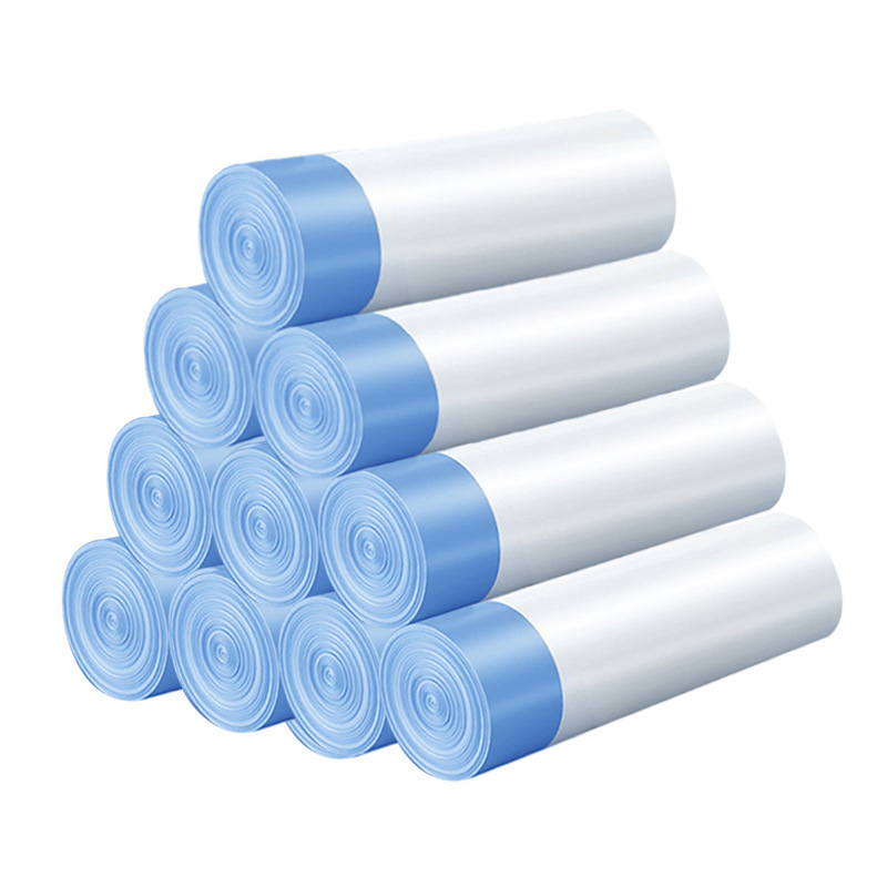 Enlarged and thickened household portable drawstring garbage bag