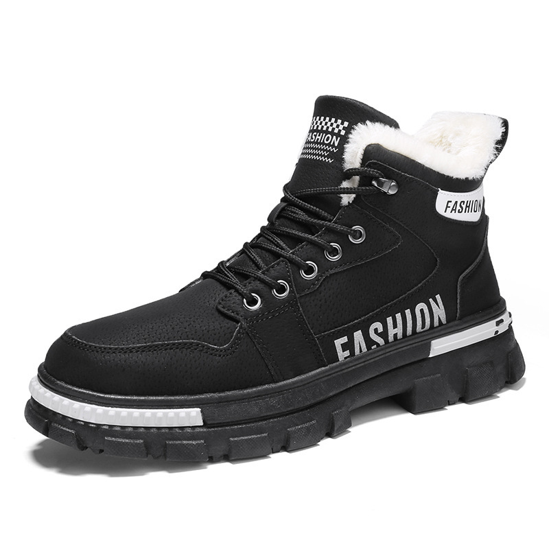 Mens Snow Boots Waterproof Winter Boots for Men Fur Lined Warm Ankle Boots