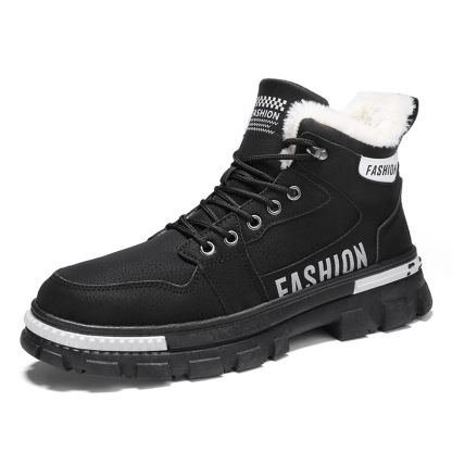 Mens Snow Boots Waterproof Winter Boots for Men Fur Lined Warm Ankle Boots