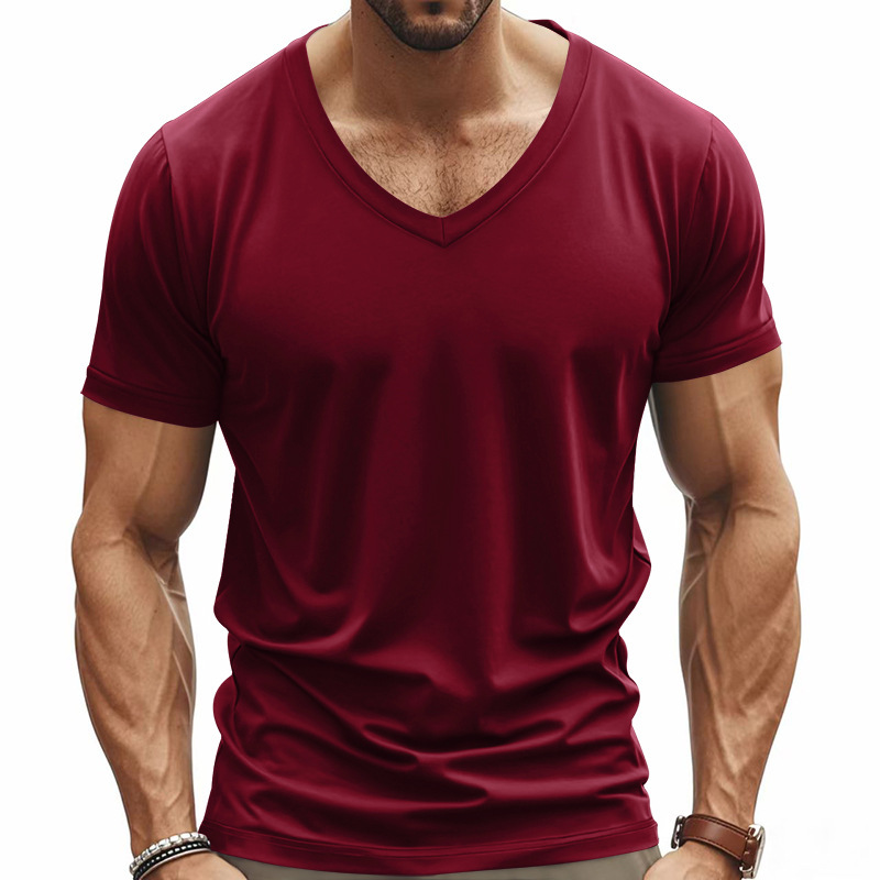 Men's Basic Cotton Short Sleeve Shirt