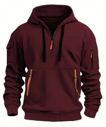 💥2025 HOT SALE💥 Men's Sweatshirt Hoodie Zipper Multi-Pocket Pullover
