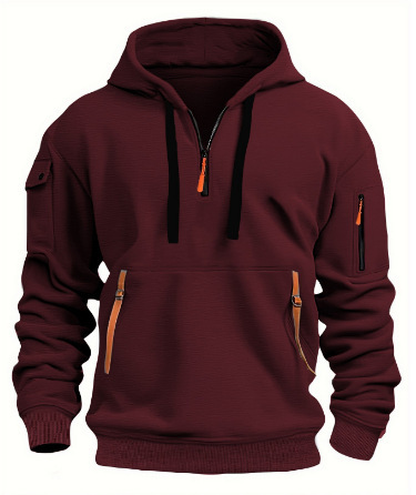 💥2025 HOT SALE💥 Men's Sweatshirt Hoodie Zipper Multi-Pocket Pullover