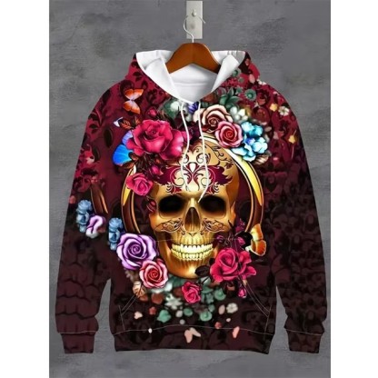 Men's Printed Casual Hoodie Autumn Spring Long Sleeve