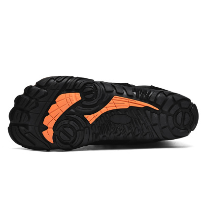 Men's Outdoor High-top Cotton shoes Unisex Barefoot shoes Work shoe Snow Boots Warm Plus Velvet Thickened Mid-tube Hiking Winter shoes