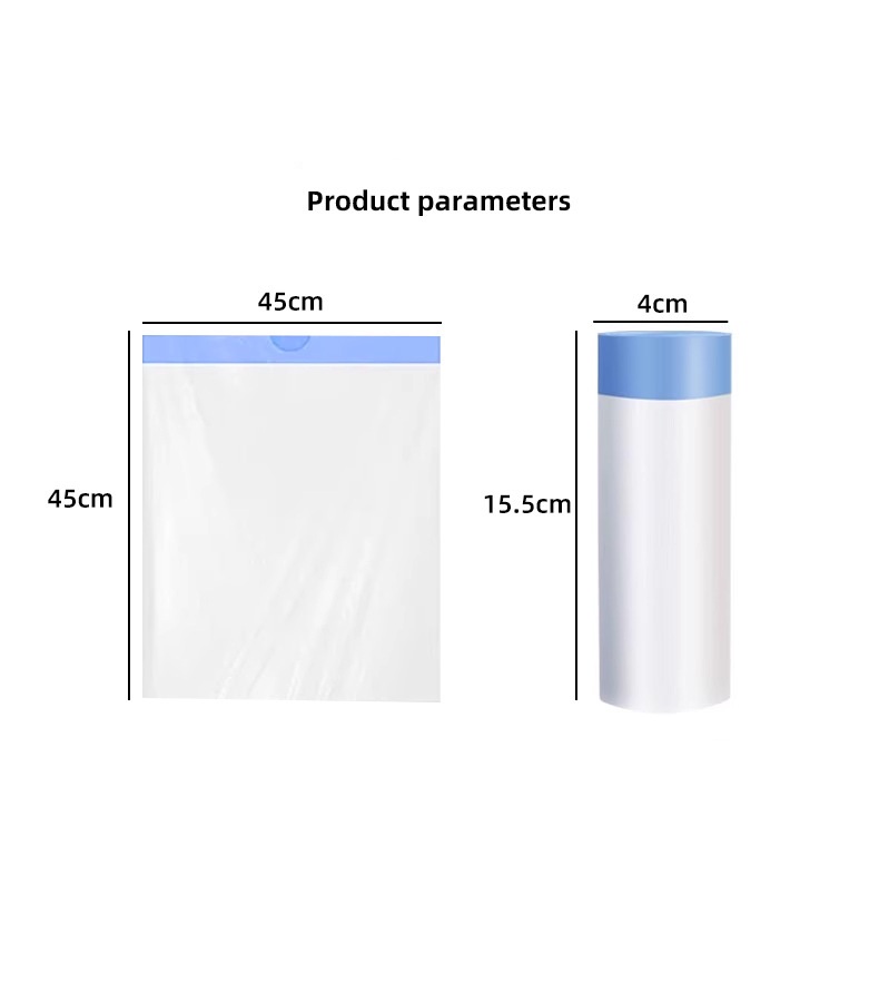 Enlarged and thickened household portable drawstring garbage bag