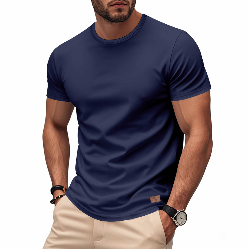 Men's cloud yarn short-sleeved T-shirt
