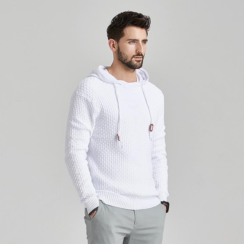 🔥Mid Year Sale 90% Off🔥Men Patch Detail Hooded Sweater