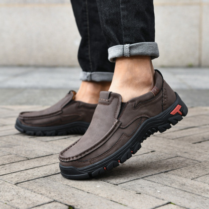 🔥Last Day Promotion 70% OFF 🎁 Men's Outdoor Non-slip Comfy Arch Support Walking Shoes, Comfy Orthopedic Sneakers