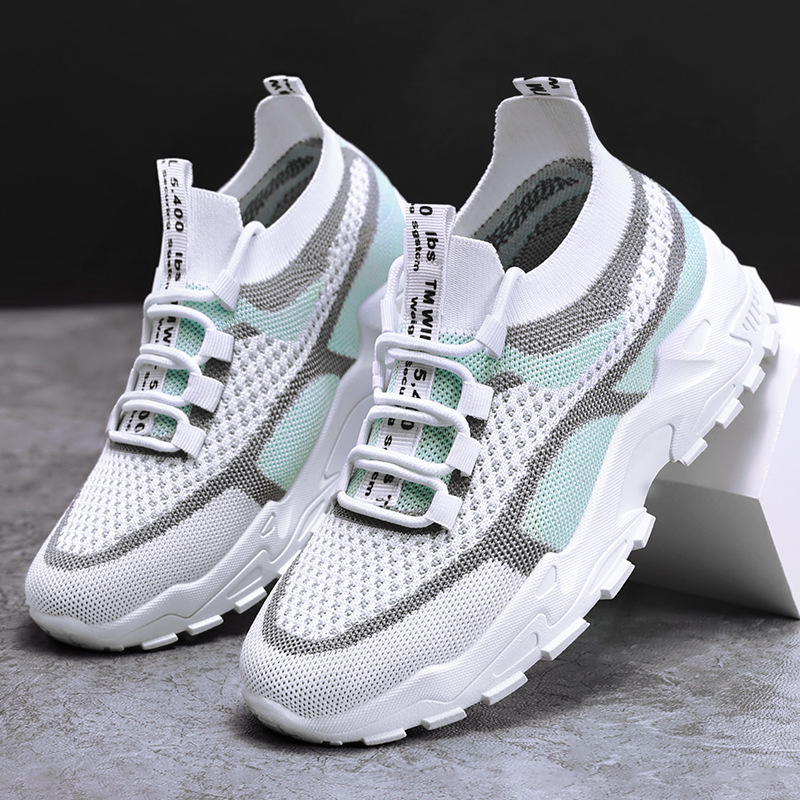 🔥Last Day Promotion 70% OFF🔥Women's Colorblock Knitted Sneakers, Stylish Breathable Low Top Running Trainers, Comfy Outdoor Sports Shoes