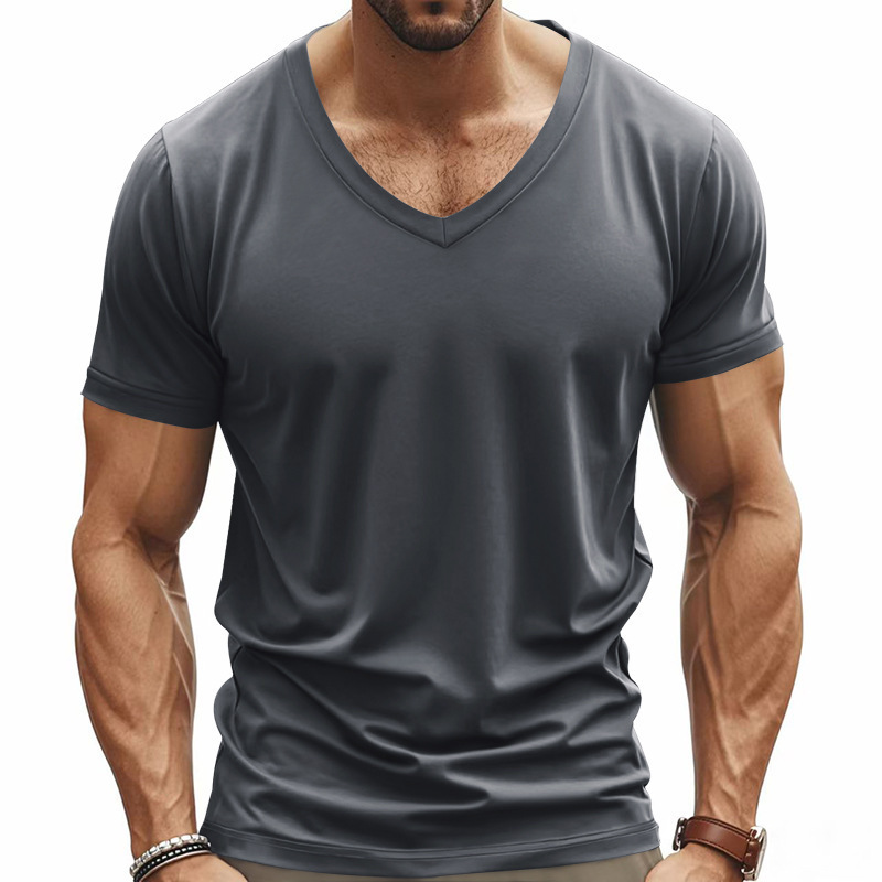 Men's Basic Cotton Short Sleeve Shirt