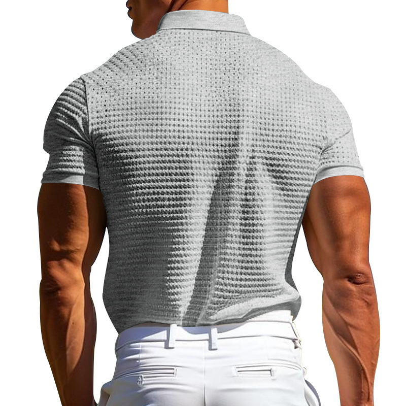 Men's stretch textured fabric top