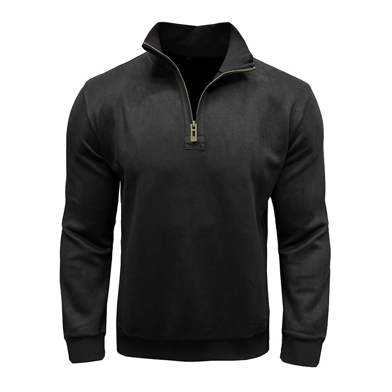 Men's Long Sleeve Fleece Quarter-Zip Sweater