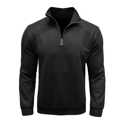 Men's Long Sleeve Fleece Quarter-Zip Sweater