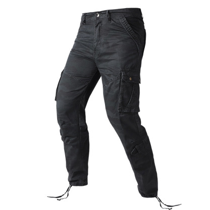 Men's Cargo Pants Cargo Trousers Hiking Pants Camo Pants Multi Pocket Straight Leg Plain Moisture Wicking Wearable Full Length Outdoor Daily Camping & Hiking Fashion Streetwear Black Blue