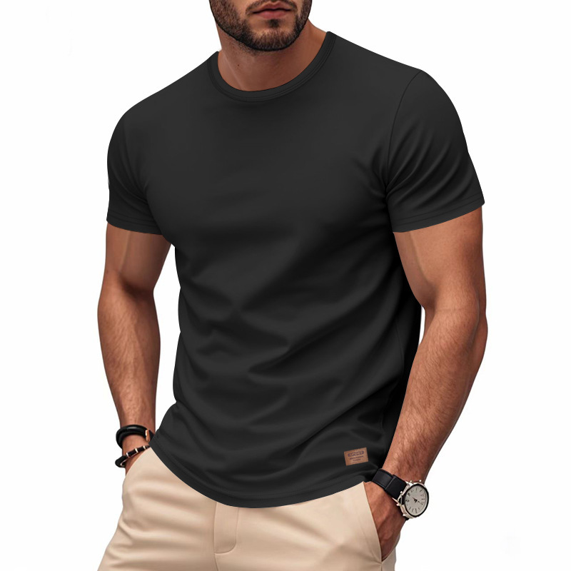Men's cloud yarn short-sleeved T-shirt