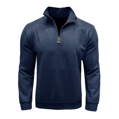 Men's Long Sleeve Fleece Quarter-Zip Sweater