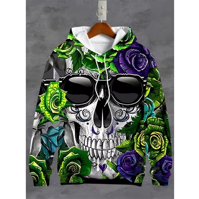 Men's Printed Casual Hoodie Autumn Spring Long Sleeve