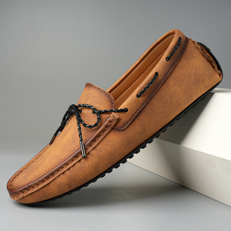🔥Last Day Promotion 70% OFF 🎁Men's Driving Shoes Penny Loafers Casual Vintage Brown Slip-On Slouchy Shoes