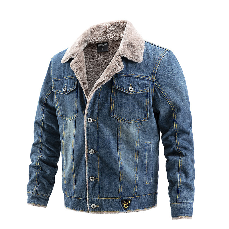 Men's Fashion Jacket Casual Padded Denim Jacket