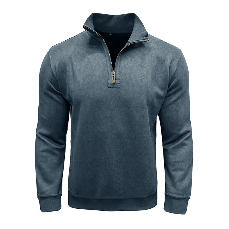 Men's Long Sleeve Fleece Quarter-Zip Sweater
