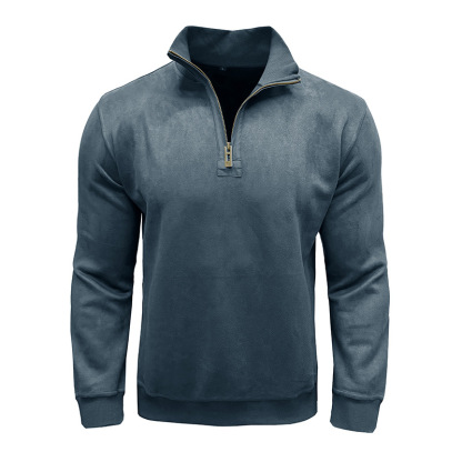 Men's Long Sleeve Fleece Quarter-Zip Sweater