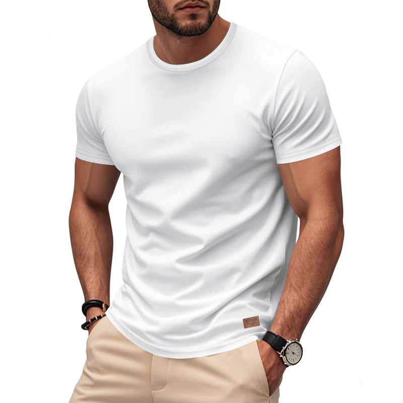 Men's cloud yarn short-sleeved T-shirt
