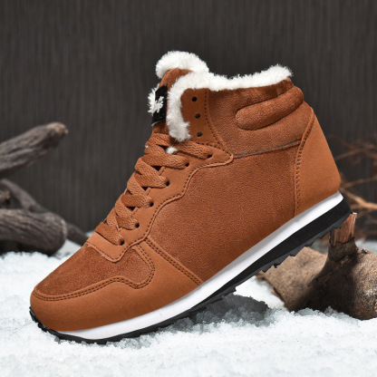 Winter Waterproof Women Shoes Snow Boots Fur-lined Slip On Warm Ankle Size
