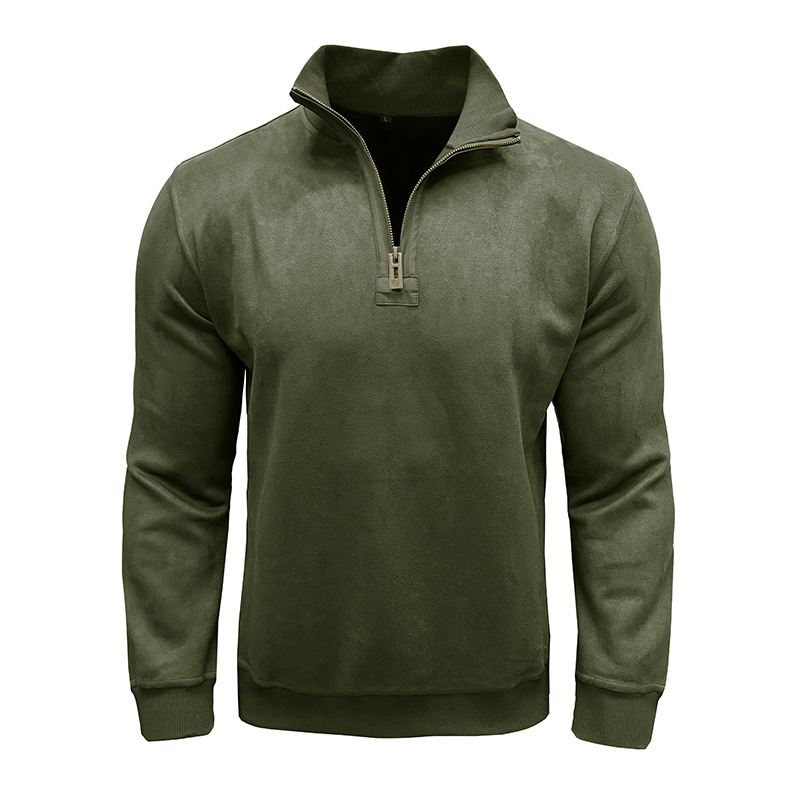 Men's Long Sleeve Fleece Quarter-Zip Sweater