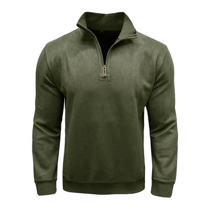 Men's Long Sleeve Fleece Quarter-Zip Sweater
