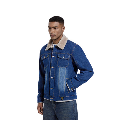 Men's Fashion Jacket Casual Padded Denim Jacket