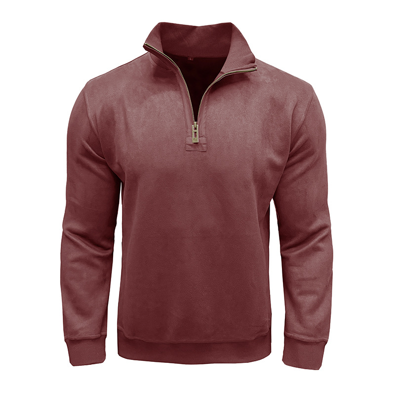 Men's Long Sleeve Fleece Quarter-Zip Sweater