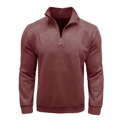 Men's Long Sleeve Fleece Quarter-Zip Sweater