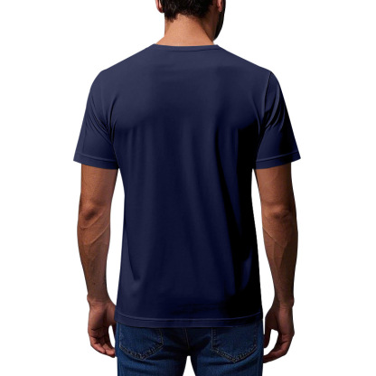 Men's cloud yarn short-sleeved T-shirt