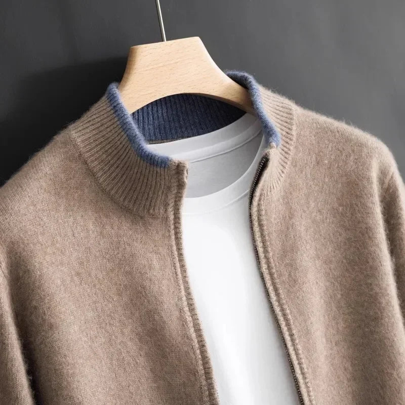 Men's Cashmere Zip Jacket
