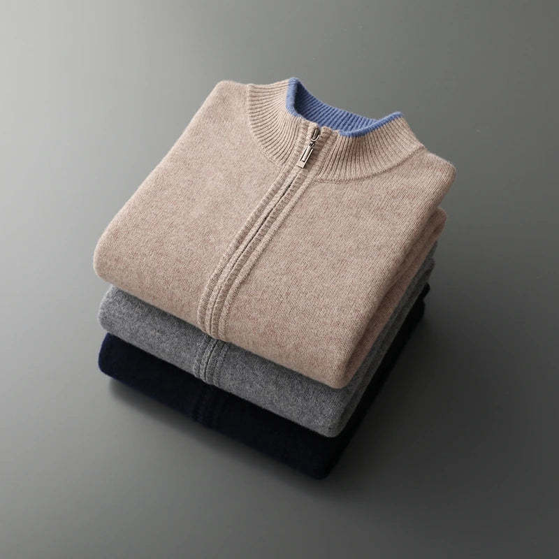 Men's Cashmere Zip Jacket