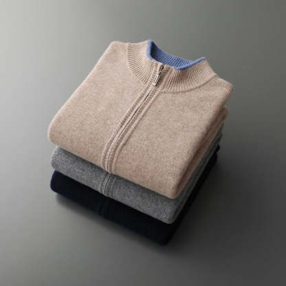 Men's Cashmere Zip Jacket
