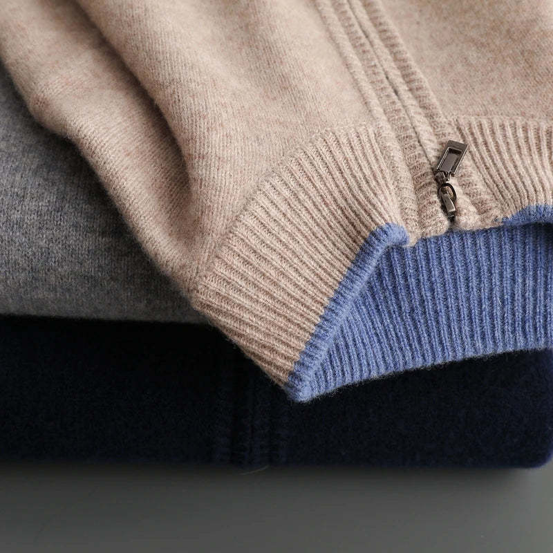 Men's Cashmere Zip Jacket