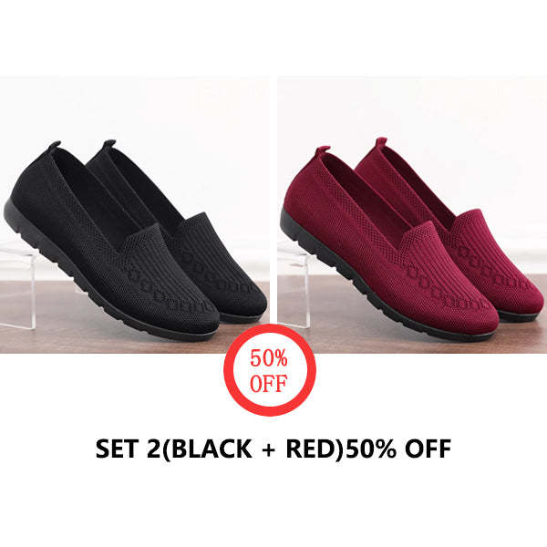 🔥Last Day 49% OFF -Women's Stylish Knit Mesh Slip-on Sneakers-Buy 2 Free Shipping