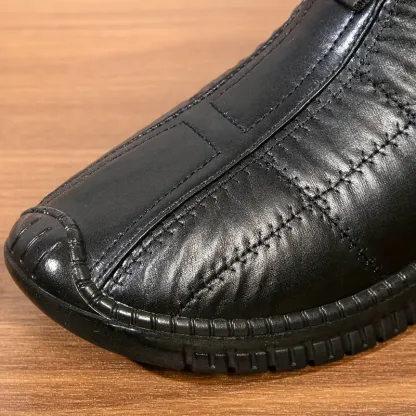 🔥On This Week Sale 70% OFF🔥 Men's Winter Warm Fleece-Lined Slip-On Walking Shoes - Non-Slip, Thick Sole for Comfort, Casual Style in Solid Colors  - W011