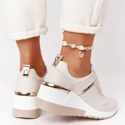 Orthopedic New Women Sneakers Lace-up Wedge Sport Design