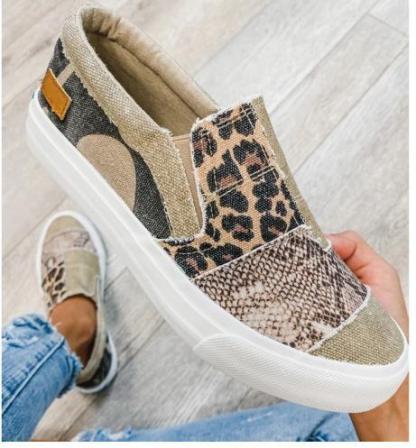 Flat bottomed slacker casual canvas shoes