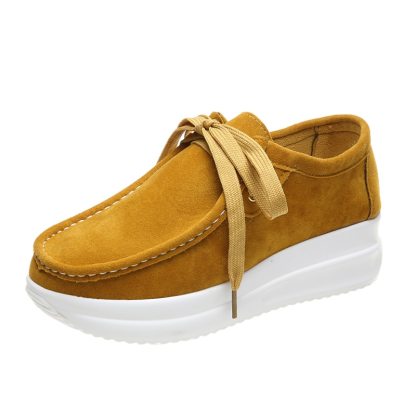 2 ITEMS GET 10% OFF ON EACH PRODUCT - Platform shoes leather suede plush slip on