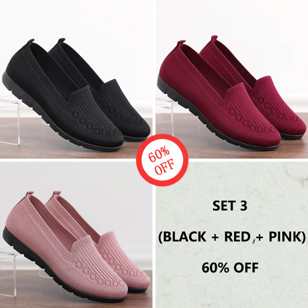 🔥Last Day 49% OFF -Women's Stylish Knit Mesh Slip-on Sneakers-Buy 2 Free Shipping