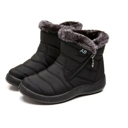 Winter Waterproof Women Shoes Snow Boots Fur-lined Slip On Warm Ankle Size