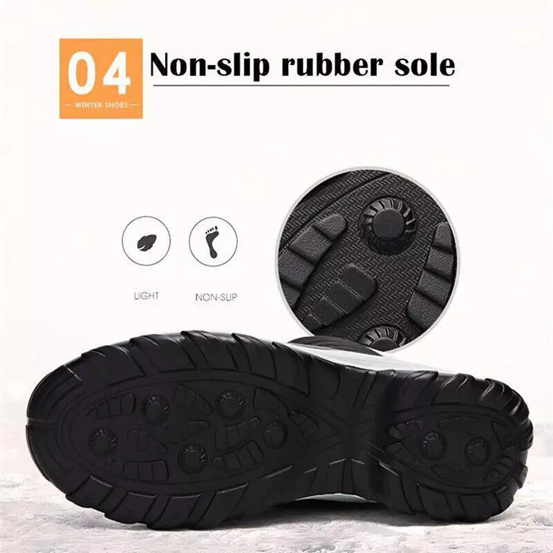 Waterproof Winter Women Shoes Snow Boots Fur-lined Warm Slipon Casual Ankle Size