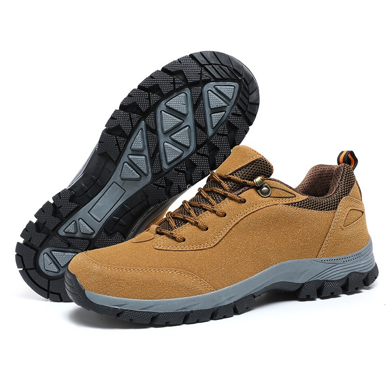 Men's Lightweight Non-Slip Suede Leather Outdoor Shoes,Comfy Orthopedic Walking Shoes - 4004