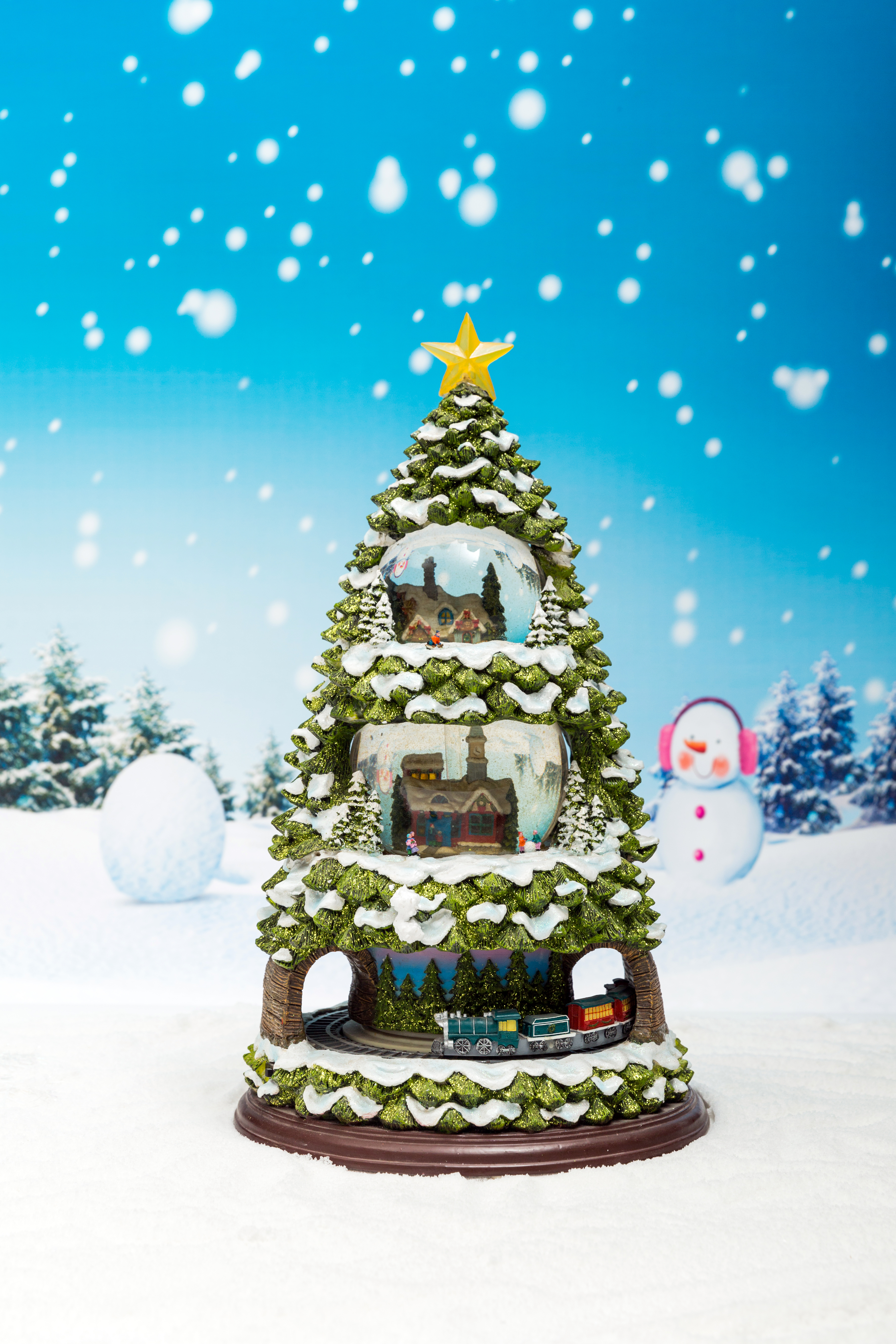 Christmas Snow Globe: 85/100/120mm Christmas Tree Main Shape Waterball