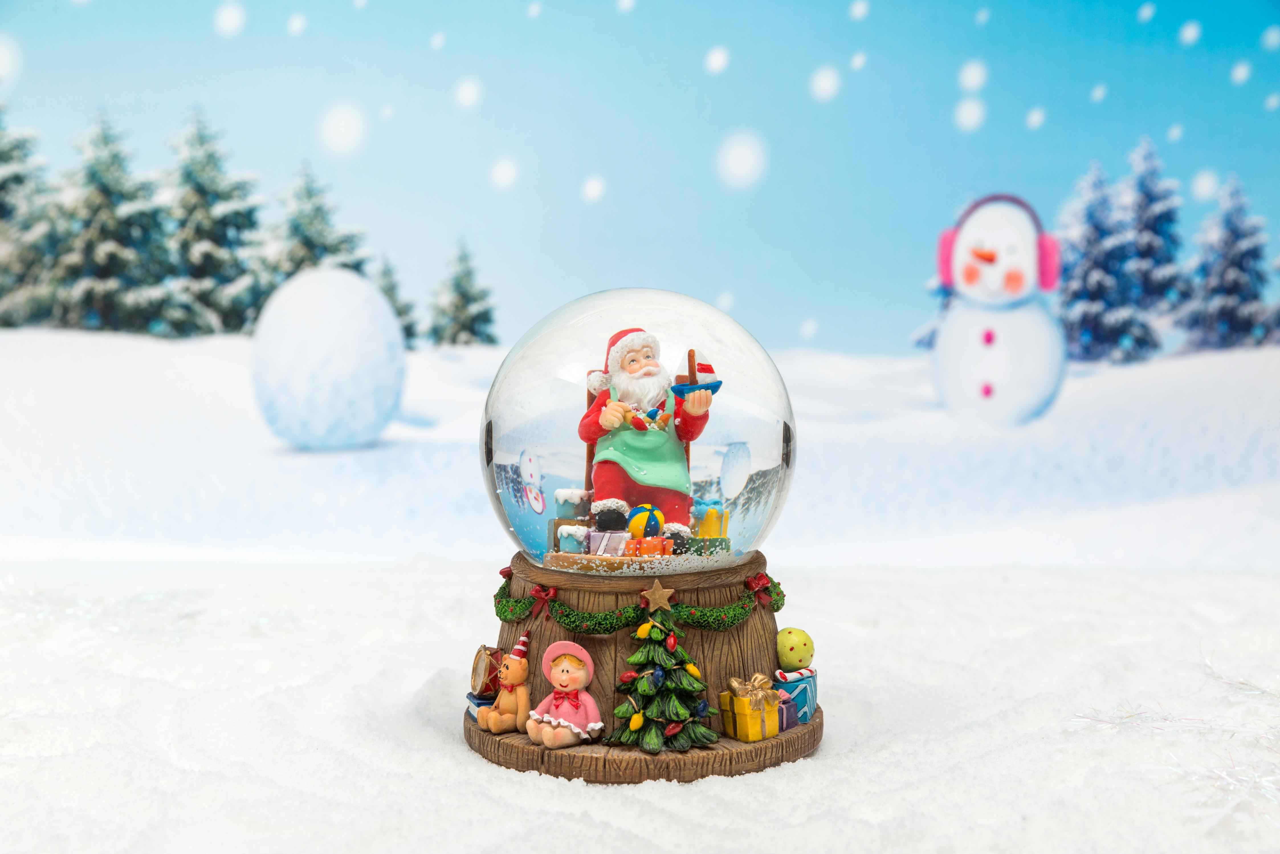 Christmas Snow Globe: 85/100/120/150mm Santa Claus Waterball