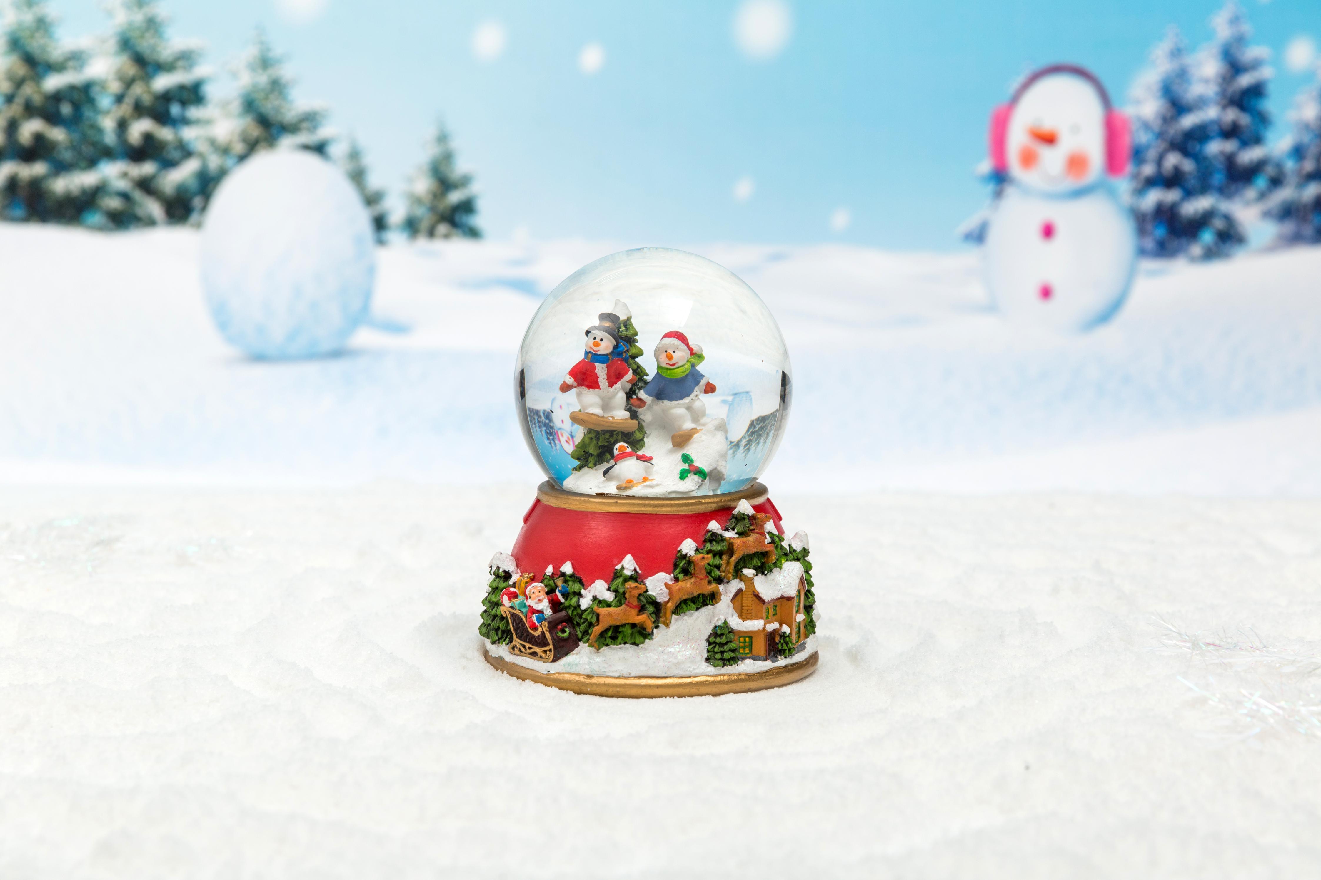 Christmas Snow Globe: 80/100/120/150mm Flying Elks Base Waterball