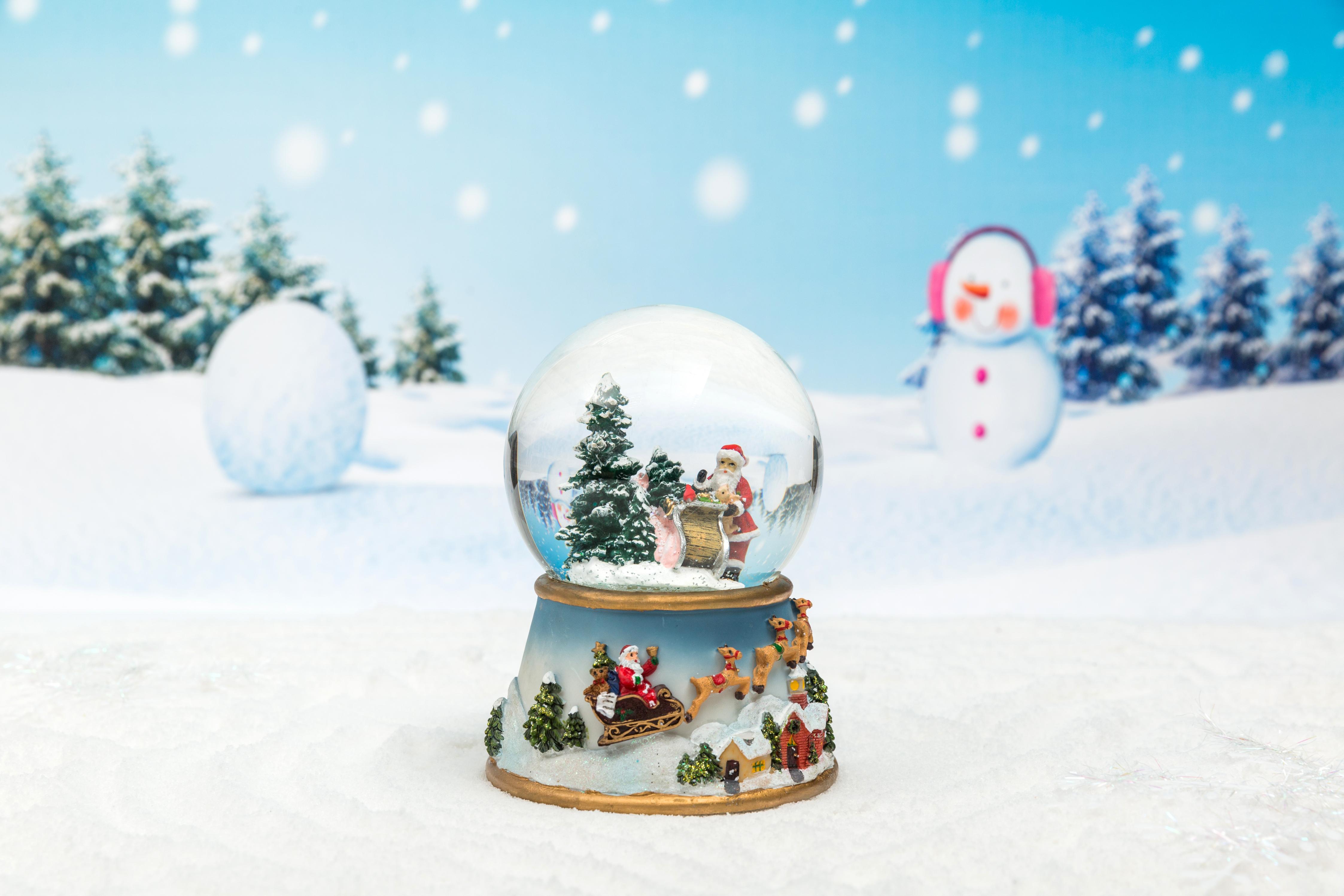 Christmas Snow Globe: 80/100/120/150mm Flying Elks Base Waterball